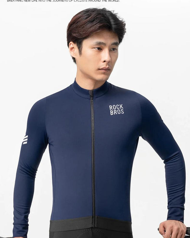 ROCKBROS Winter Cycling Jacket Fleece Warm Winter Thickened Long Sleeved Trousers Suit Cycling Outdoor Sportswear Ciclismo