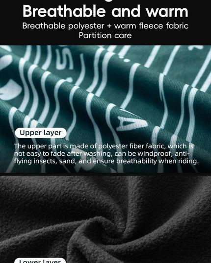 ROCKBROS Winter Warm Fleece Balaclava Cycling Headgear Bib Snowboard Hiking Neck Scarf Outdoor Windproof Thickened Mask Bib