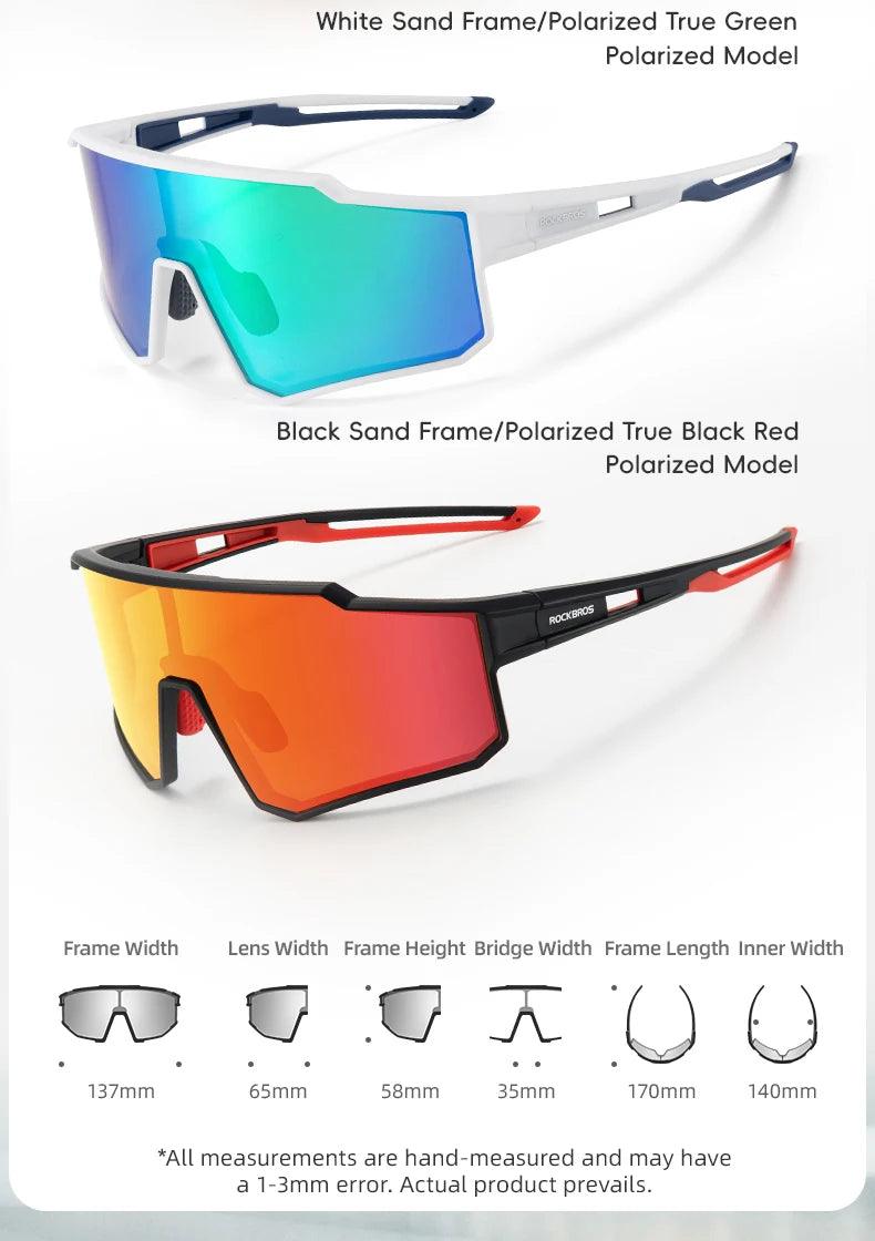 ROCKBROS Polarized Photochromic Glasses Cycling Sunglasses Outdoor Sports UV400 MTB Road Women Men Bicycle Goggles Adjustable