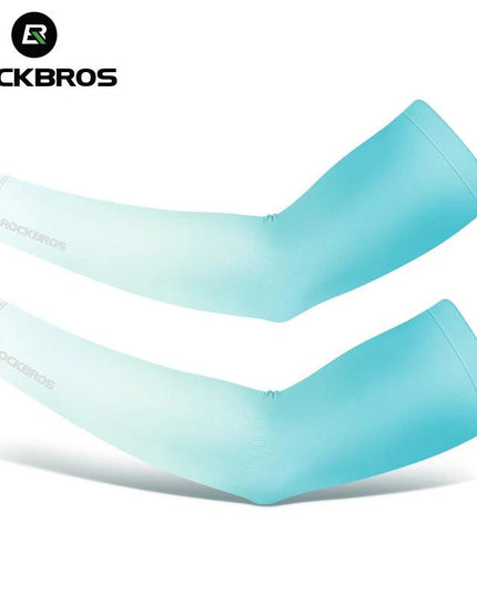 ROCKBROS Arm Sleeve UV Protection Cycling Sleeve Summer Quick Dry Breathable Fitness Fishing Sunscreen Sport Wear Arm Sleeves
