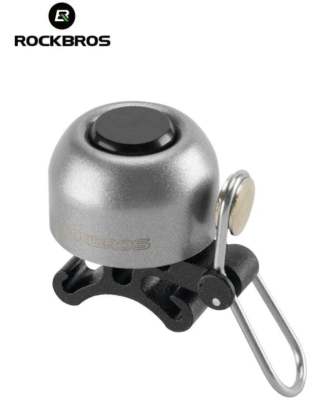 ROCKBROS Bicycle Bell Safety Warning Bike Bell Horn Handlebar Copper Alloy Non-slip Bicycle Alloy Ring Crisp Sound Cycling Alarm