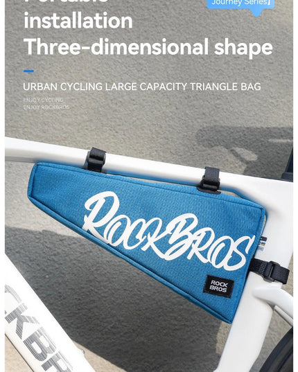 ROCKBROS Cycling Triangle Top Tube Bag Lightweight Bike Frame Pack for Tools and Accessories 1.9L large Capacity Triangle Bag