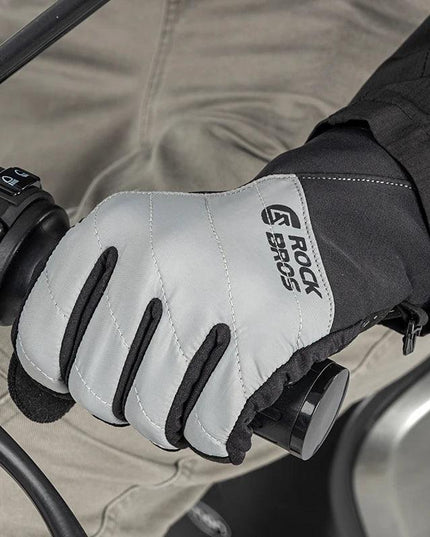 ROCKBROS Bicycle Gloves Breathable Non-slip Cycling Gloves Touch Screen Winter Thermal Warm Full Finger Glove Riding Gloves