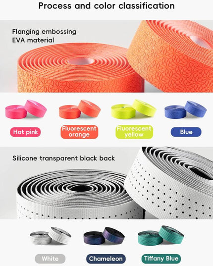 ROCKBROS Road Bike Handlebar Tapes Anti-slip PU EVA Breathable Shock Absorbing Cycling Strap Wear-Resistant Strap Accessories