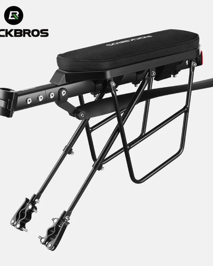 ROCKBROS Bicycle Luggage Carrier Aluminum Alloy Shelf MTB Cycling Bicycle Front Rack With Taillight Seatpost Bag Holder Stand