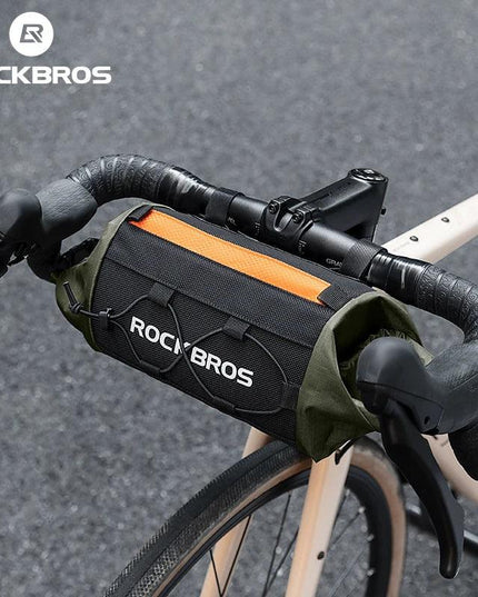 ROCKBROS Bike Bag Portable Handlebar Pannier 2.4L Big Capacity Shoulder Bag  Frame Tube Bag Elastic Band Bicycle Accessoriescase