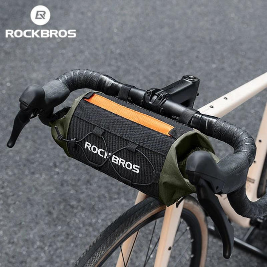 ROCKBROS Bike Bag Portable Handlebar Pannier 2.4L Big Capacity Shoulder Bag  Frame Tube Bag Elastic Band Bicycle Accessoriescase