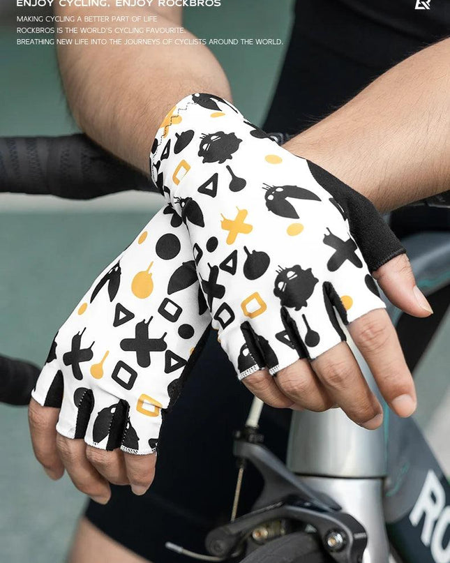 ROCKBROS Cycling Gloves Half Finger Summer Men Women Gloves Breathable Anti Slip MTB Road Bike Gloves Fitness Shock-absorbing