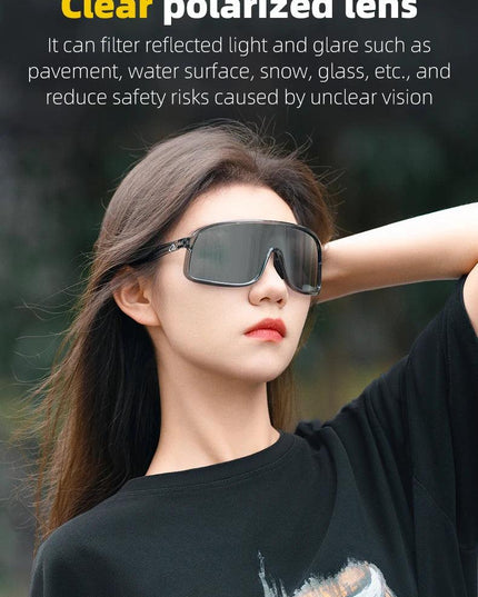 ROCKBROS Cycling Glasses Outdoor Bike Sunglasses UV400 Eyewear Sports Eye Protection Windproof Riding Big Frame Polarized Glasse