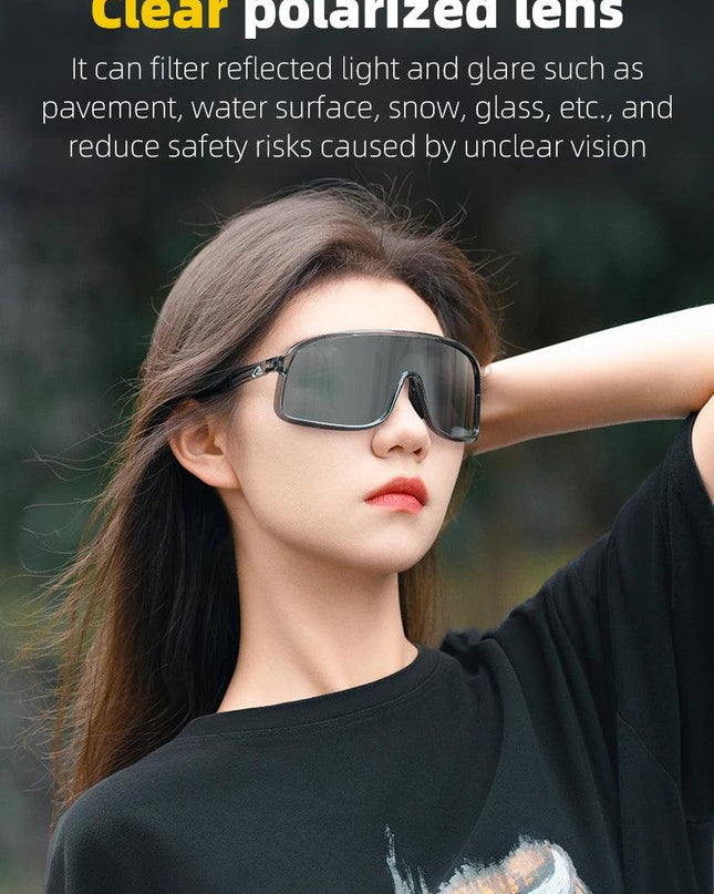 ROCKBROS Cycling Glasses Outdoor Bike Sunglasses UV400 Eyewear Sports Eye Protection Windproof Riding Big Frame Polarized Glasse