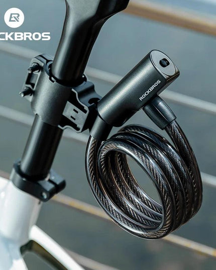 ROCKBROS Bicycle Lock Portable Anti-theft Zinc Alloy Multifunctional Cable Lock MTB Road Cycling Motorcycle Bike Accessories