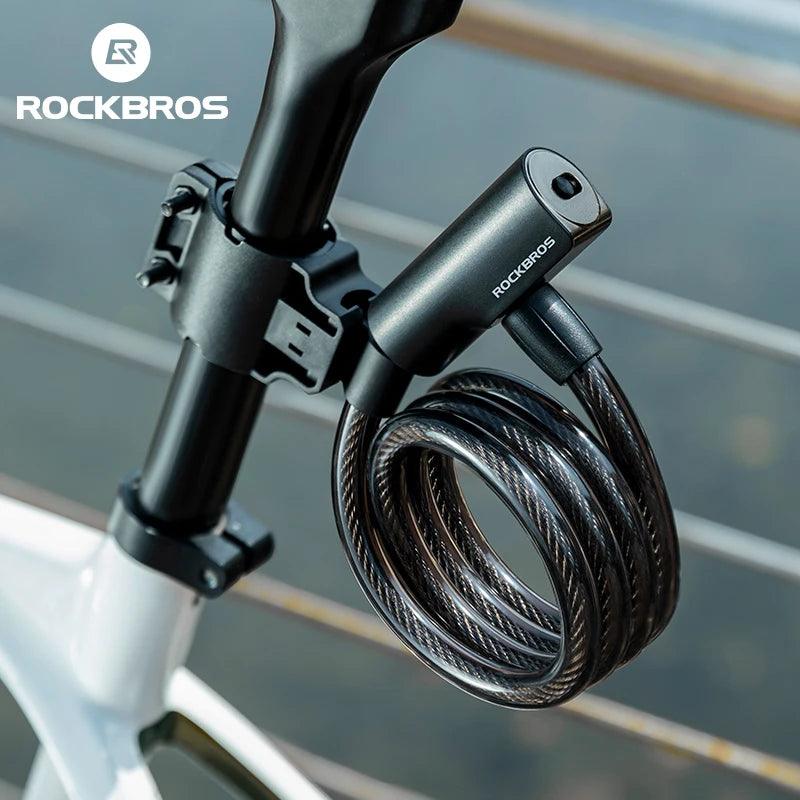 ROCKBROS Bicycle Lock Portable Anti-theft Zinc Alloy Multifunctional Cable Lock MTB Road Cycling Motorcycle Bike Accessories