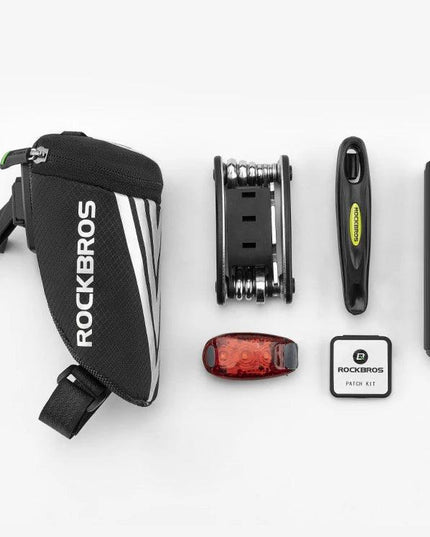 ROCKBROS Bike Bag Portable Reflective Saddle Bag Tail Seatpost Nylon Bicycle Bag MTB Road Bike Bag Panniers Bicycle Accessories