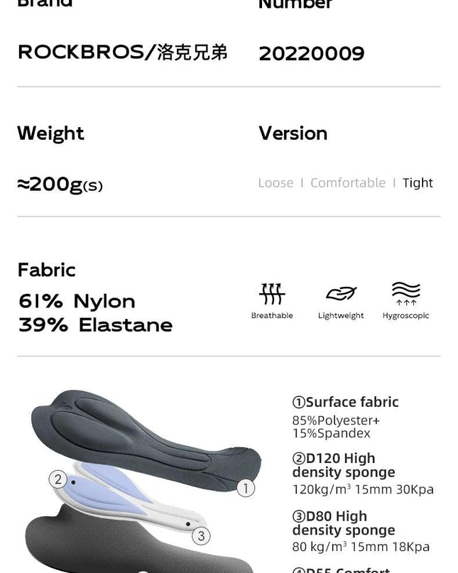 ROCKBROS Cycling Bib Shorts Classic Men Bike Pants Ciclismo Bicycle Shorts Pockets Outdoor Breathable Reflective Tights Shorts
