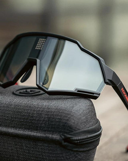 ROCKBROS Sunglasses Polarized Cycling Glasses Electronic Color Change Glasses UV400 Safety Bike Bicycle Eyewear Sports Goggles
