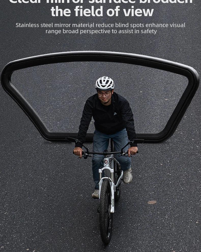 ROCKBROS Bicycle Mirror Handlebar Rear View Stainless Steel Reflector Universal Wide-Range 360° Adjustable Mirror Bike Accessory