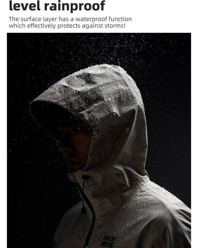 ROCKBROS Waterproof Cycling Jacket Raincoat Waterproof Breathable Outdoor Sport Windbreaker Cycling Hiking Men Women EUR Size