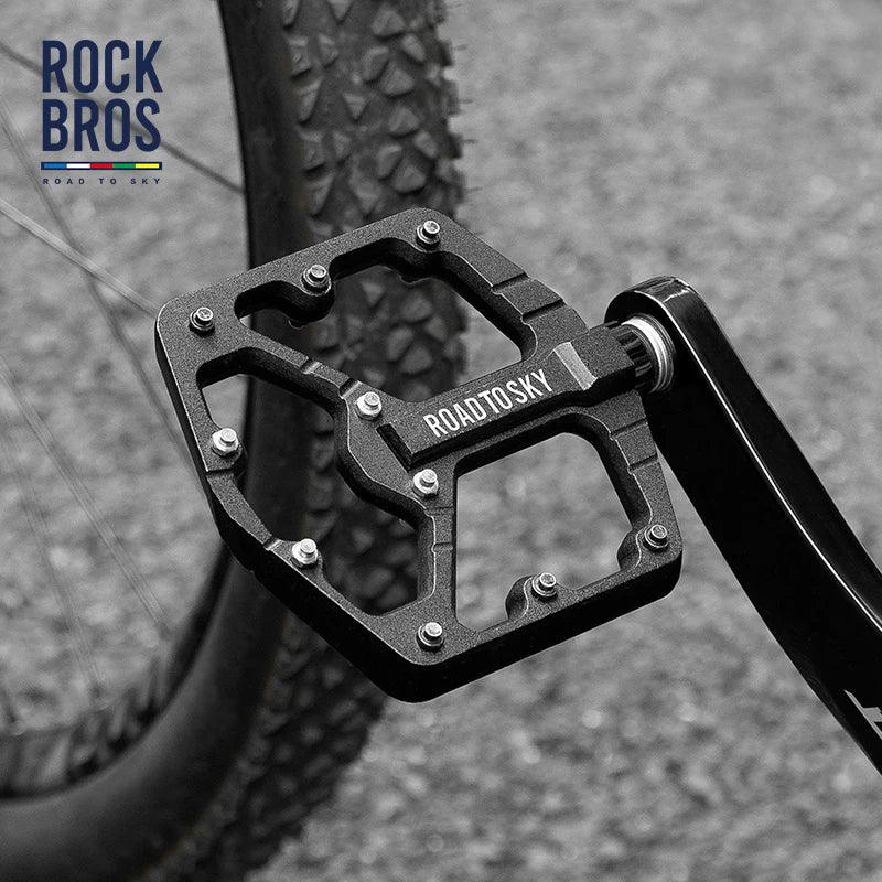 ROCKBROS ROAD TO SKY Cycling Pedals CNC Aluminum Alloy 3 Bearings Structure MTB Bike Pedals High Quality Bike Pedals Accessories