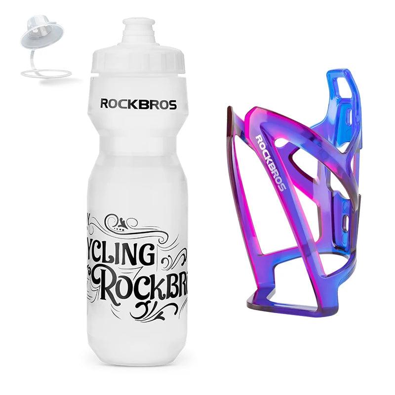 ROCKBROS Bike Water Bottle 750ml Bicycle Bottle With Holder Cage Outdoor Sport Portable Cycling Kettle Water Bottle Drinkware