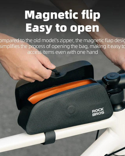 ROCKBROS Bike Bag Hook Bag Magnetic Upper Tube Bag Ultralight Top Front Tube Frame Bag Riding Bag Mountain Bike Storage Bag