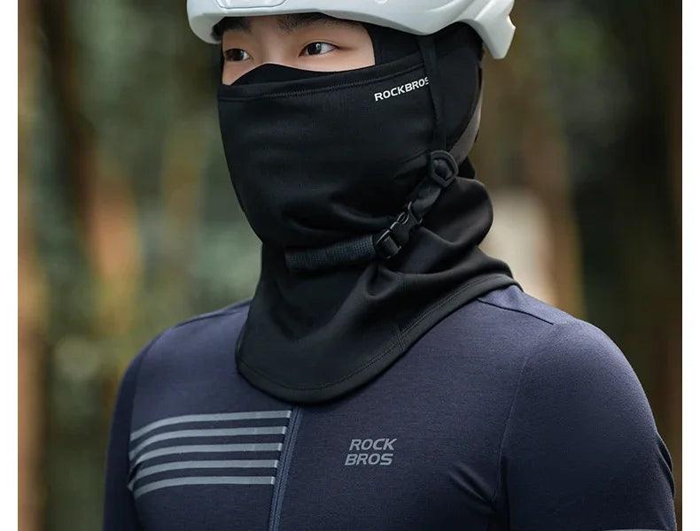 ROCKBROS Winter Windproof Warm Fleece Mask Balaclava Face Mask Men Soft High Elasticity Cycling Ski Fishing Mask Outdoor Sports