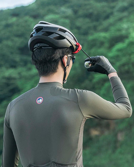 ROCKBROS Bicycle Helmet Rearview Mirror 360 Degree Rotatable Flexible Aluminum Safety Motorcycle Helmet Adjustable Riding Mirror