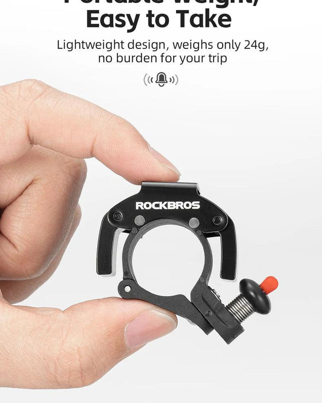 ROCKBROS Bicycle Bell Stainless Cycling Horn Mountain Road Anti-theft Alarm Horn Handlebar Bell Horn Classic Bicycle Accessories
