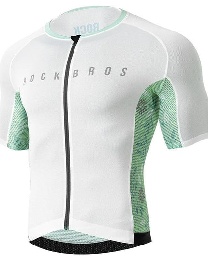 ROCKBROS Cycling Jersey MTB T-shirt Mountain Bike Men's Wear Summer Clothes High-Quality With YKK Zipper Sportswear Breathable