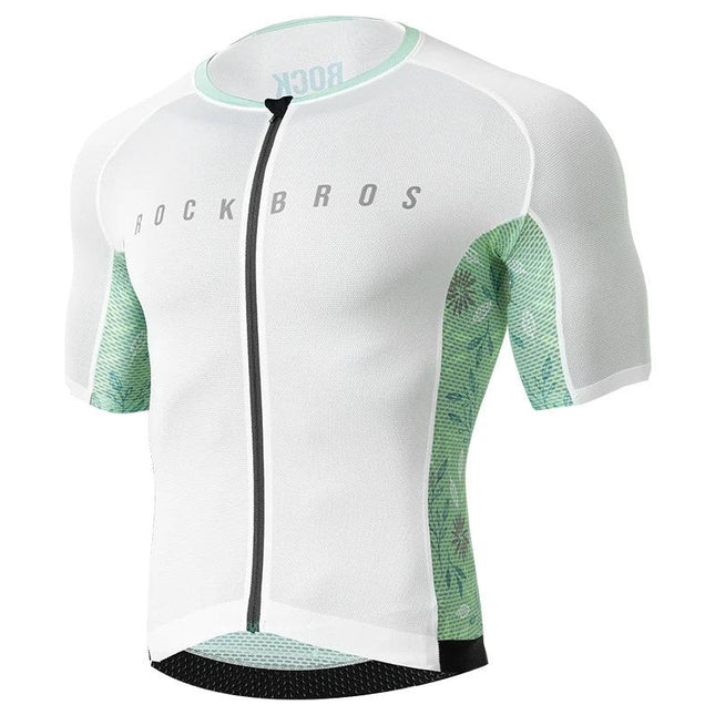 ROCKBROS Cycling Jersey MTB T-shirt Mountain Bike Men's Wear Summer Clothes High-Quality With YKK Zipper Sportswear Breathable