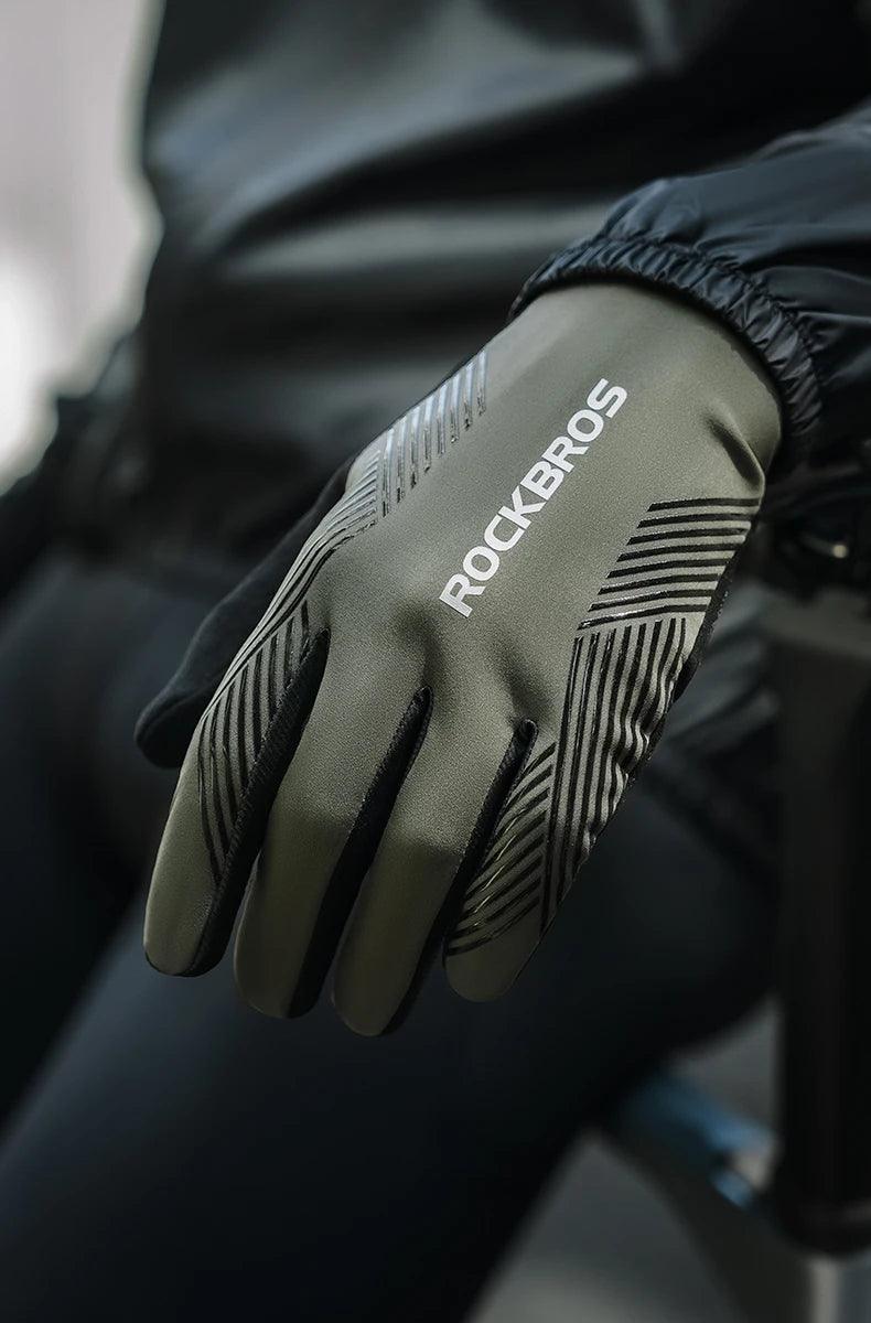 ROCKBROS Summer Cycling Gloves Breathable MTB Road Bike Non-slip Gloves Touch Screen Spring Full Finger Motorcycle Riding Gloves