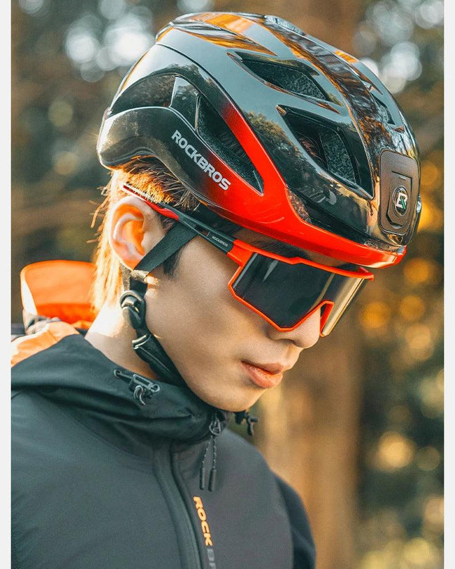 ROCKBROS Polarized Photochromic Glasses Cycling Sunglasses Outdoor Sports UV400 MTB Road Women Men Bicycle Goggles Adjustable