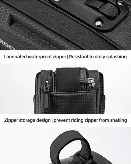 ROCKBROS1.7L Bicycle Bag Waterproof Rear Large Capatity Quick Release Seatpost Shockproof Double Zipper Rear Bag Accessories