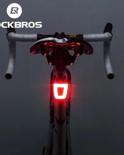 ROCKBROS Bike Light Waterproof Cycling Helmet Taillight Lantern For Bicycle LED USB Rechargeable Safety Night Riding Rear Light