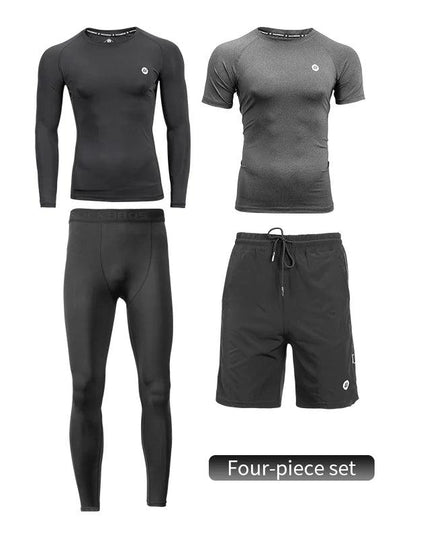 ROCKBROS Men's Tracksuit Gym Fitness Running 5 Pcs/Set Quick Dry Sweat-absorb Compression Sport Suit Clothes Jogging Sport Wear