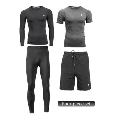 ROCKBROS Men's Tracksuit Gym Fitness Running 5 Pcs/Set Quick Dry Sweat-absorb Compression Sport Suit Clothes Jogging Sport Wear