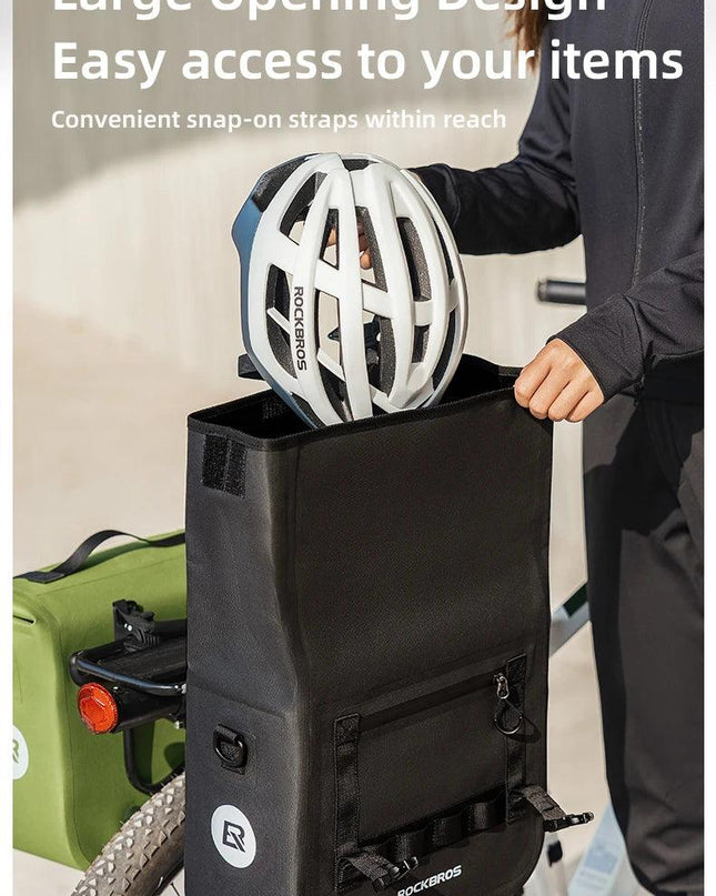 ROCKBROS 15L Multifunctional Saddle Bag Waterproof Cycling MTB Bike Rack Bag Travel Bag 3D support Big Capacity Bicycle Rear Bag