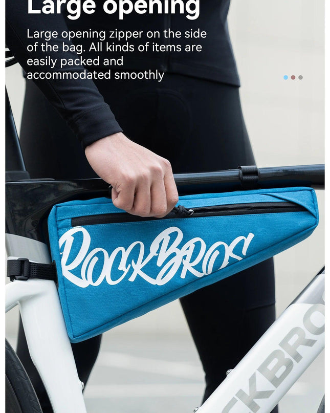 ROCKBROS Cycling Triangle Top Tube Bag Lightweight Bike Frame Pack for Tools and Accessories 1.9L large Capacity Triangle Bag