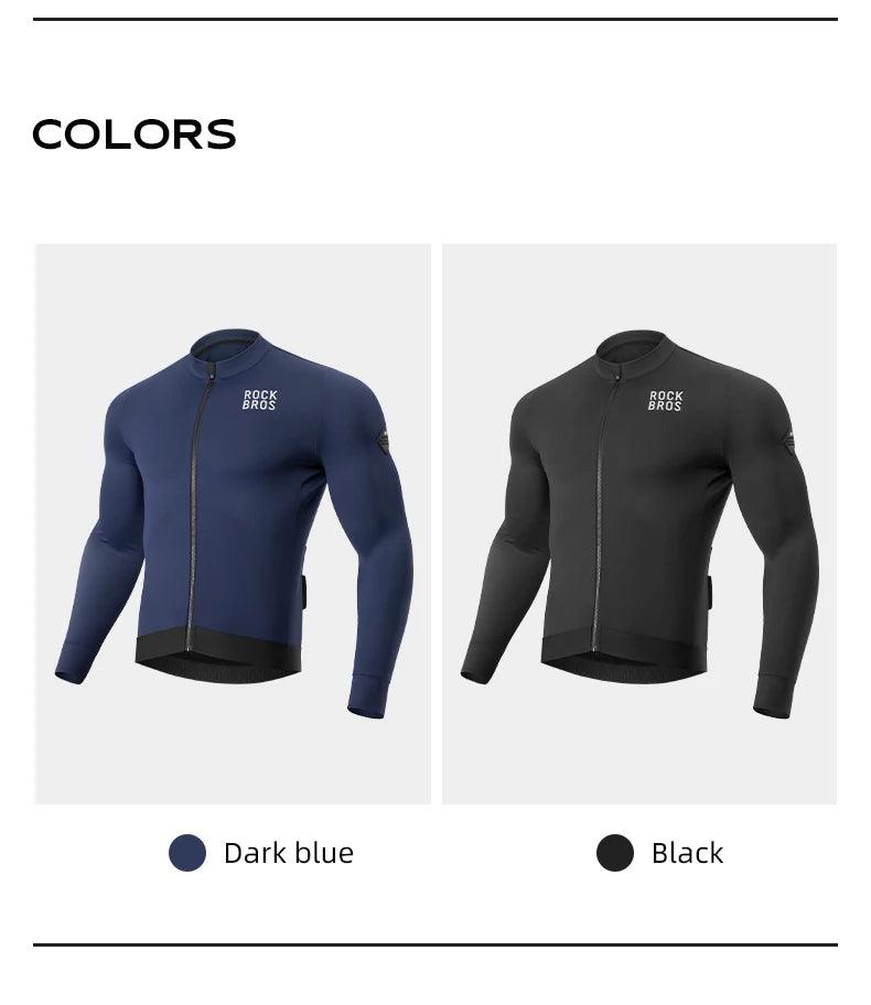 ROCKBROS Winter Cycling Jacket Fleece Warm Winter Thickened Long Sleeved Trousers Suit Cycling Outdoor Sportswear Ciclismo