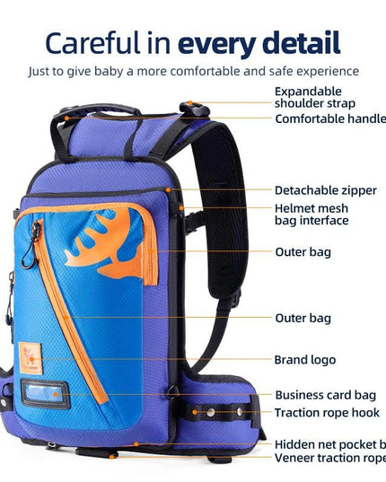 Qunature Ski Bag Children's Ski Training Strap Traction Protection Bag 7L Multi-Part Support Anti-Slip Anti-Falling Kid Ski Pack