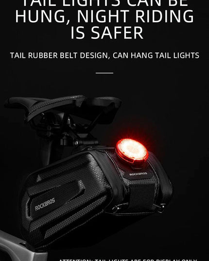 ROCKBROS1.7L Bicycle Bag Waterproof Rear Large Capatity Quick Release Seatpost Shockproof Double Zipper Rear Bag Accessories