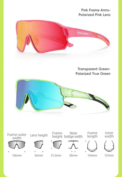 ROCKBROS Children's Cycling Glasses Polarised Sunglasses TR90 Flexible Frame for Boys Girls UV400 Protective Glasses Sports