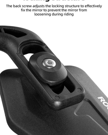 ROCKBROS Bicycle Mirrors MTB Bike HD Grip Plug In Bicycle Rearview Mirror 360° Adjustable Rotating Plane Mirror Bike Accessories