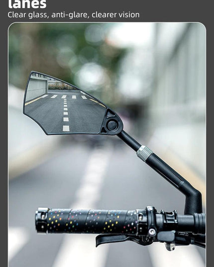 ROCKBROS Bicycle Rearview Mirror Universal Wide-Range 360° Adjustable Mirror For Mountain Road Bike Motorcycle Scooter Safety