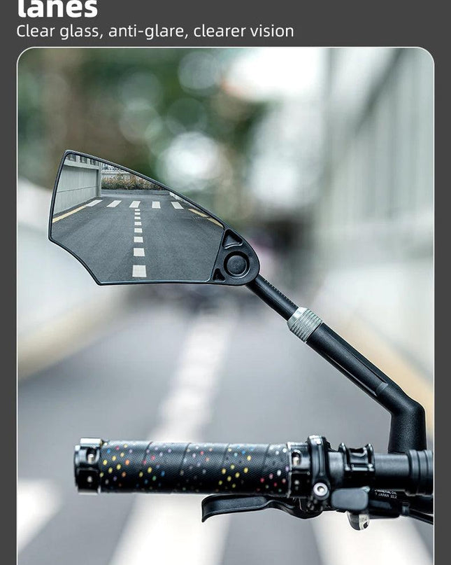 ROCKBROS Bicycle Rearview Mirror Universal Wide-Range 360° Adjustable Mirror For Mountain Road Bike Motorcycle Scooter Safety