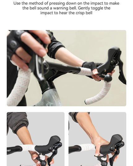 ROCKBROS Bicycle Bell for Road Bike Ring Crisp Sound Warning Alarm Bike Handlebar Copper Alloy Ring Horn Safety Cycling
