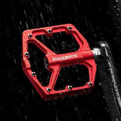 ROCKBROS Bike Pedals Aluminum Alloy Anti-slip Bicycle Pedals Ultralight Sealed Bearing One-piece MTB Road Mountain Cycling Pedal