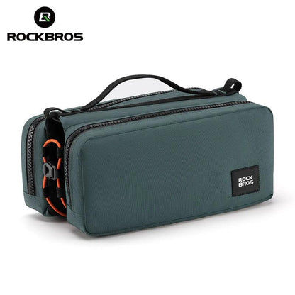 ROCKBROS Bicycle Top Tube Bag 2L Capacity Scratch-Resistant Road Mountain Bike Frame Bag Cycling Tools Bag Stable Elastic Band