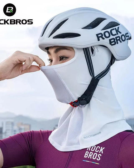 ROCKBROS UV Protection Face Cover Summer Cool Balaclava Ice Silk Anti-UV Cycling Full Face Cap Riding Headgear Masks Breathable