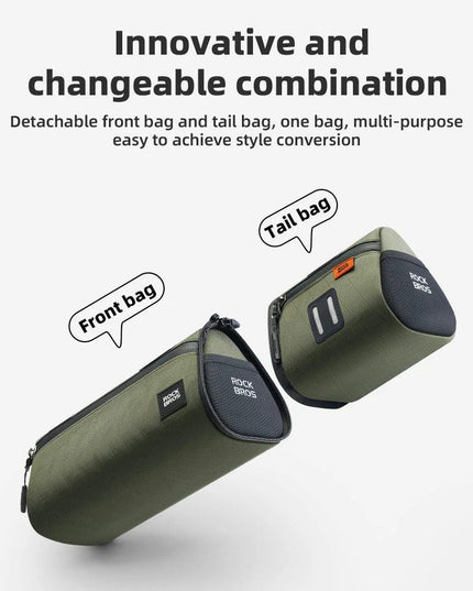 ROCKBROS Multifunctional Bike Bag Windproof Detachable Bag Large Capacity Pannier As Front Bag Tail Bag Cycling Accessories