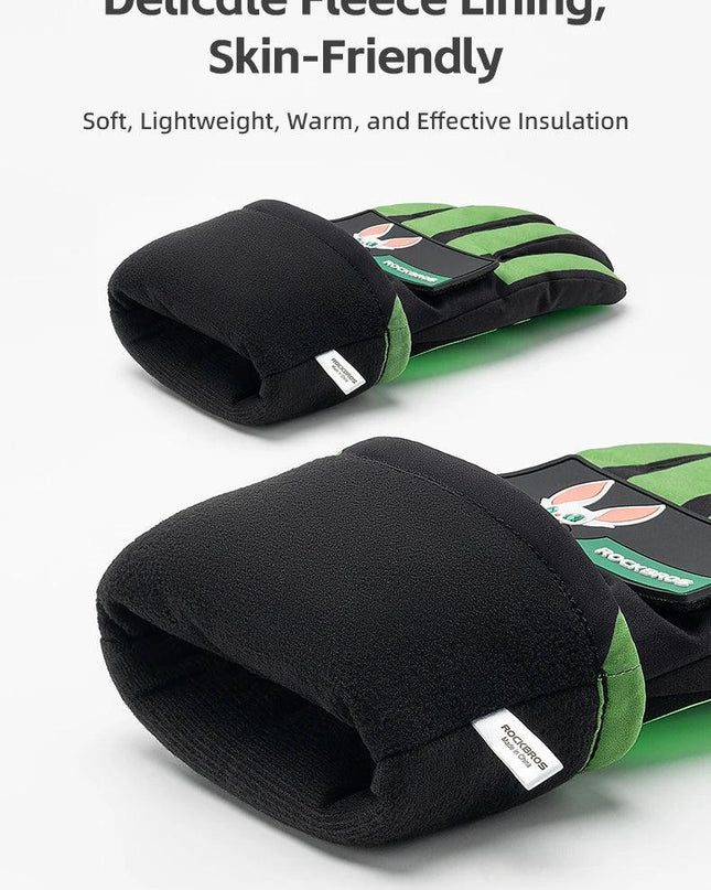 ROCKBROS Heat Skiing Gloves Electric Heated Gloves Winter Thermal Gloves Snowboard Cycling Motorcycle Bicycle Ski Outdoor Glove